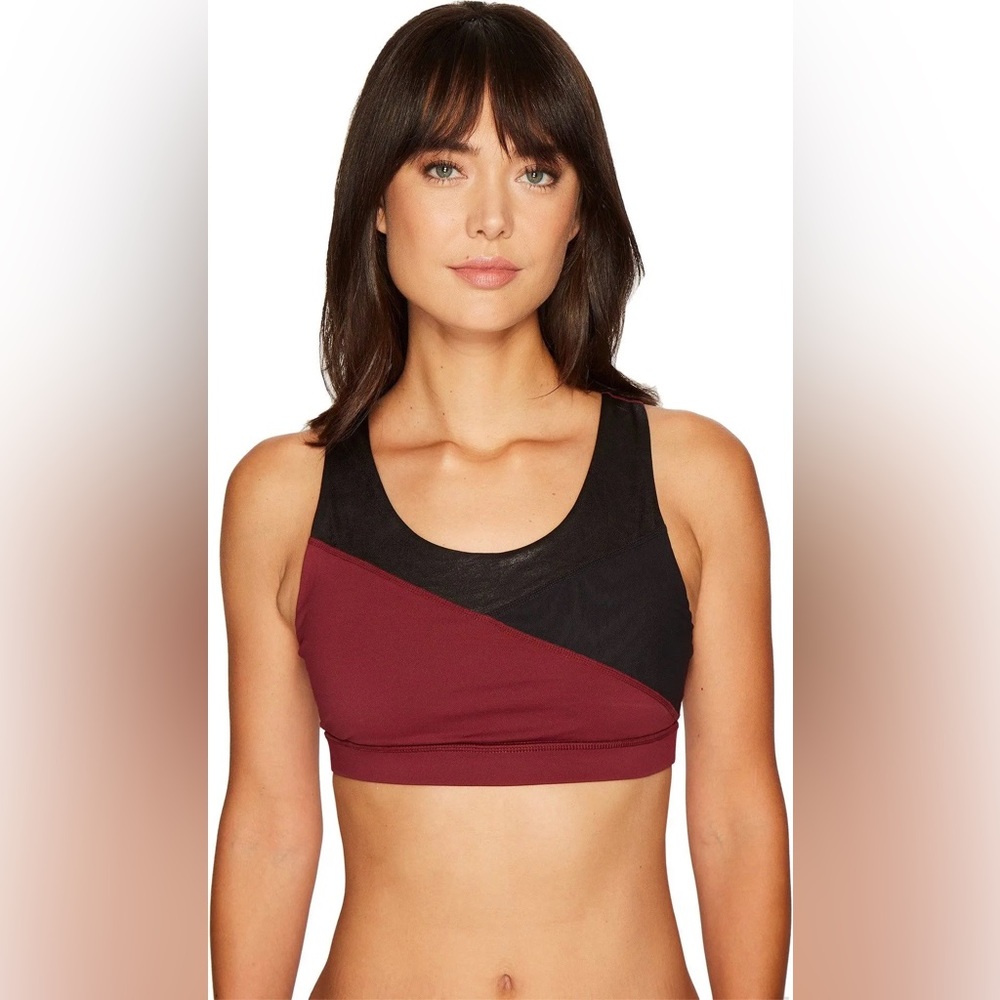 Ivanka Trump Sports Bra - Maroon Black - Removable Padding - Size XL